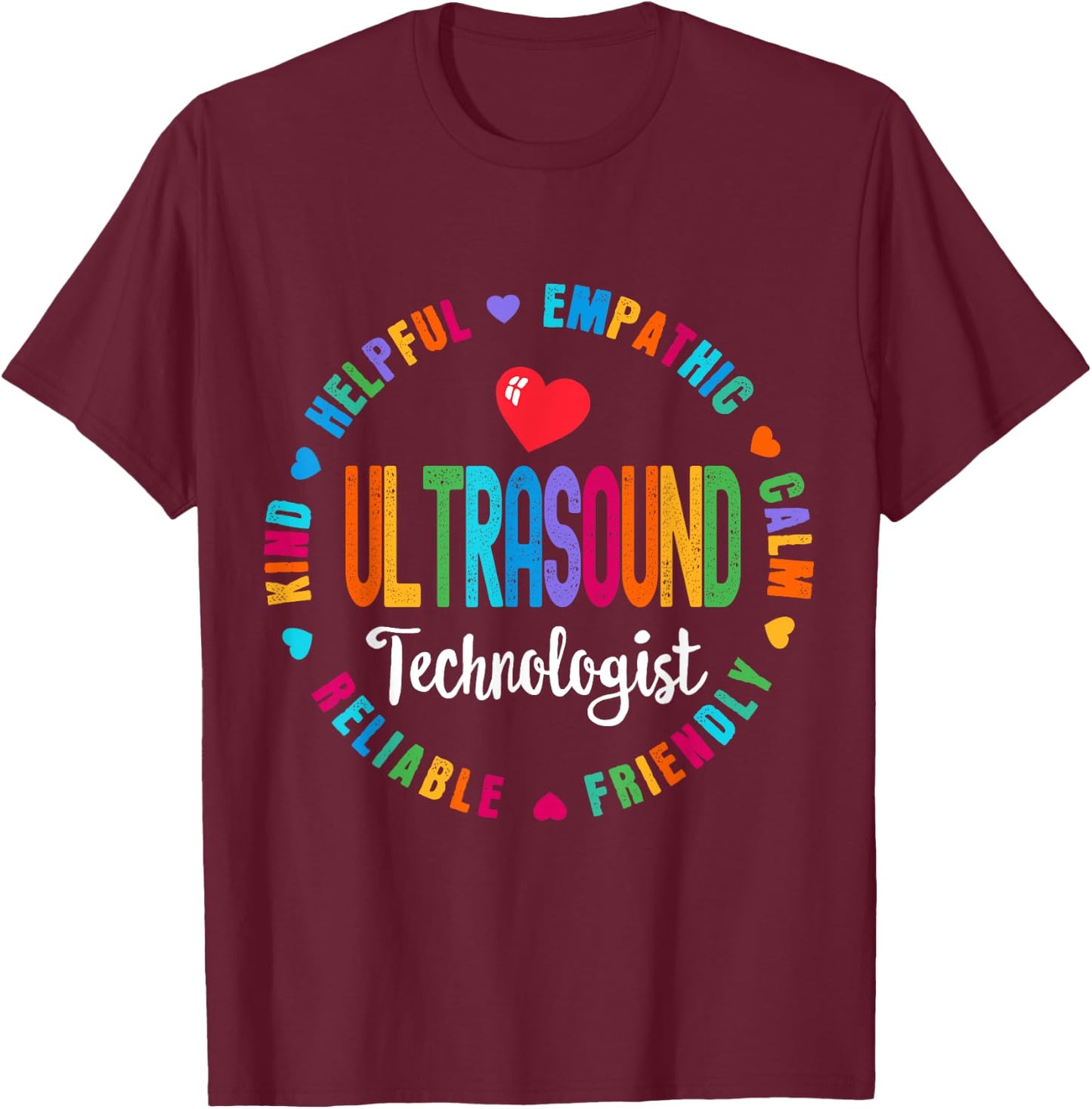 Ultrasound Technologist Sonography Ultrasound Tech Squad T-Shirt - T-Shirt | Maroon