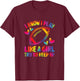 I Know I Play Like A Girl Try To Keep Up American Football T-Shirt - T-Shirt | Maroon