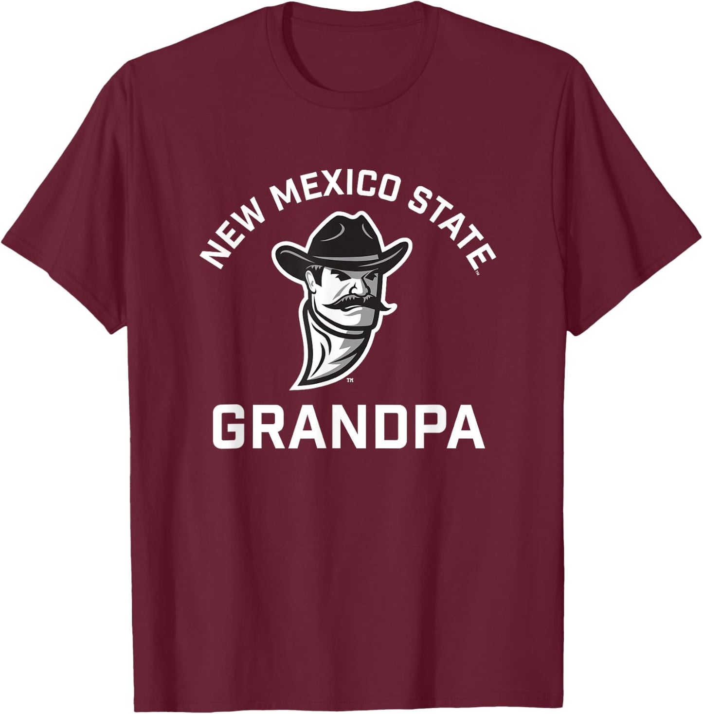 New Mexico State University NMSU Aggies Arched Grandpa T-Shirt - T-Shirt | Maroon