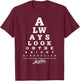 Monty Python Official Bright Side Eye Test T-Shirt - T-Shirt | Maroon