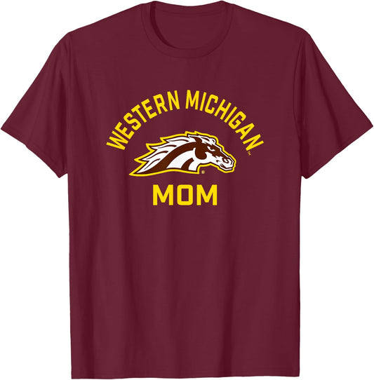 Western Michigan University Broncos Arched Mom T-Shirt - T-Shirt | Maroon