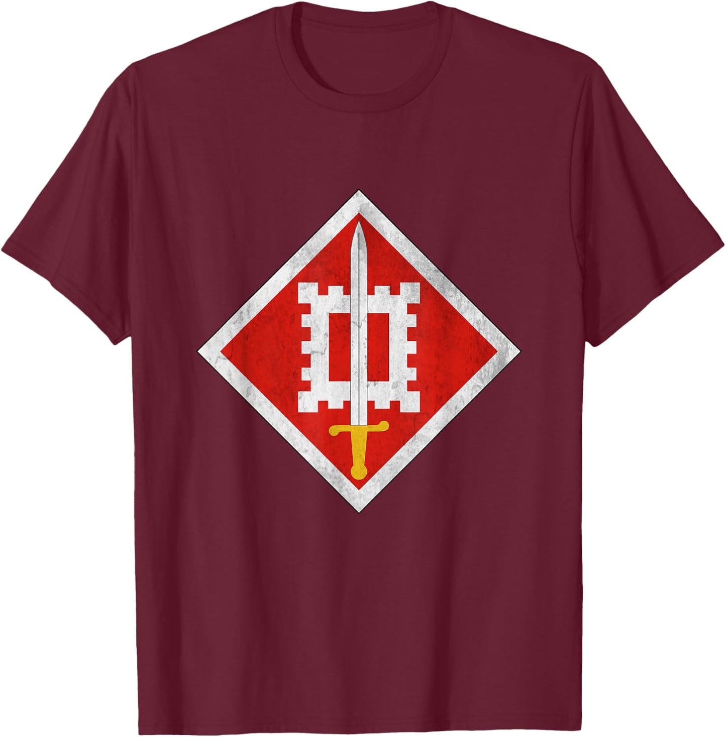 18th Engineer Brigade Combat Engineer Brigade Veteran Papa T-Shirt - T-Shirt | Maroon