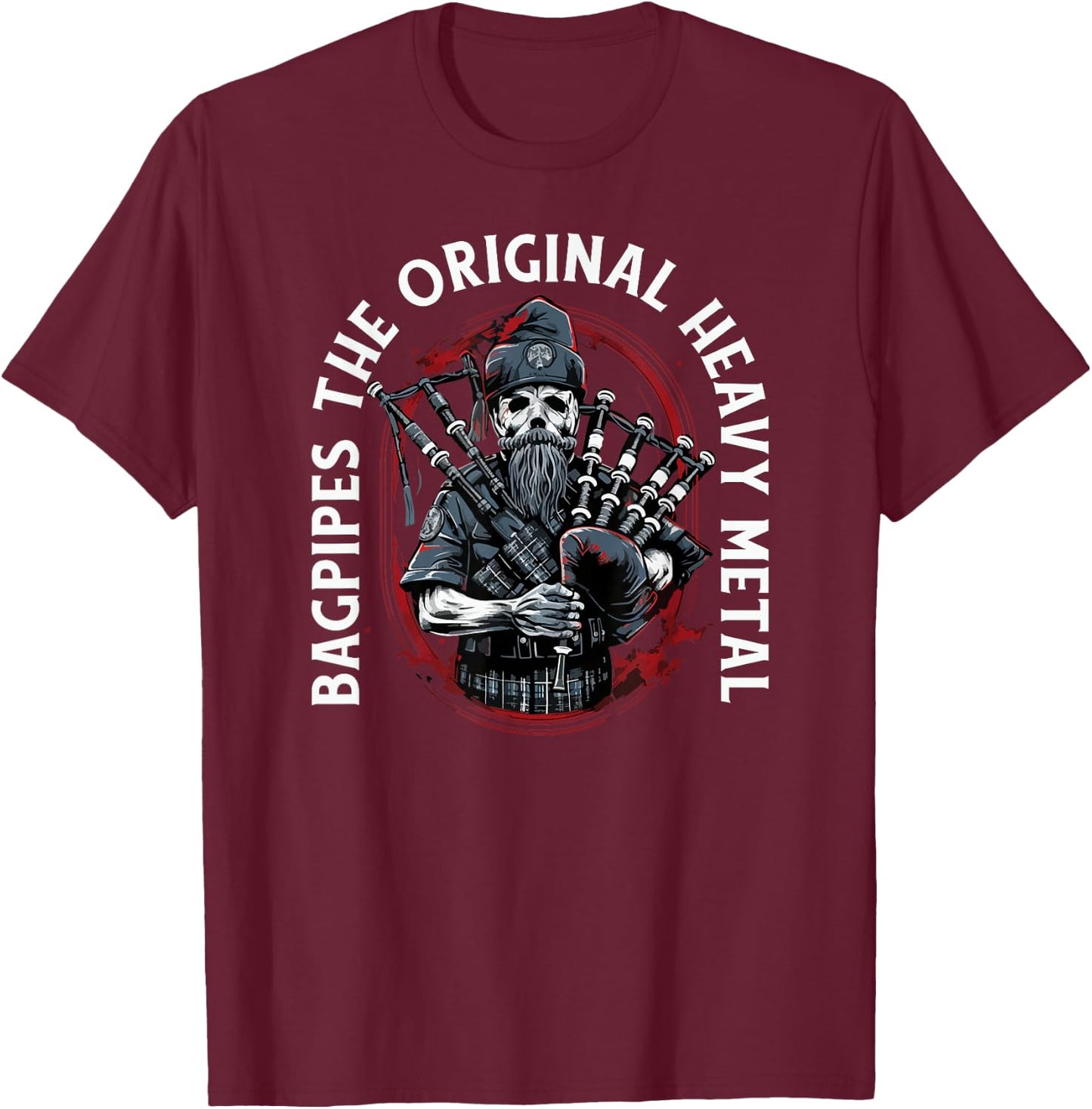 Bagpiper Bagpipes-Music Scotland Bagpipe-Sound Bagpipe T-Shirt - T-Shirt | Maroon