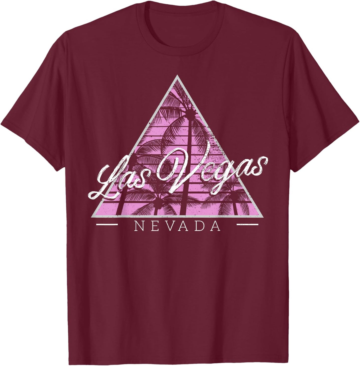 Vintage Style Nevada Las Vegas Gift Design Idea T-Shirt - T-Shirt | Maroon