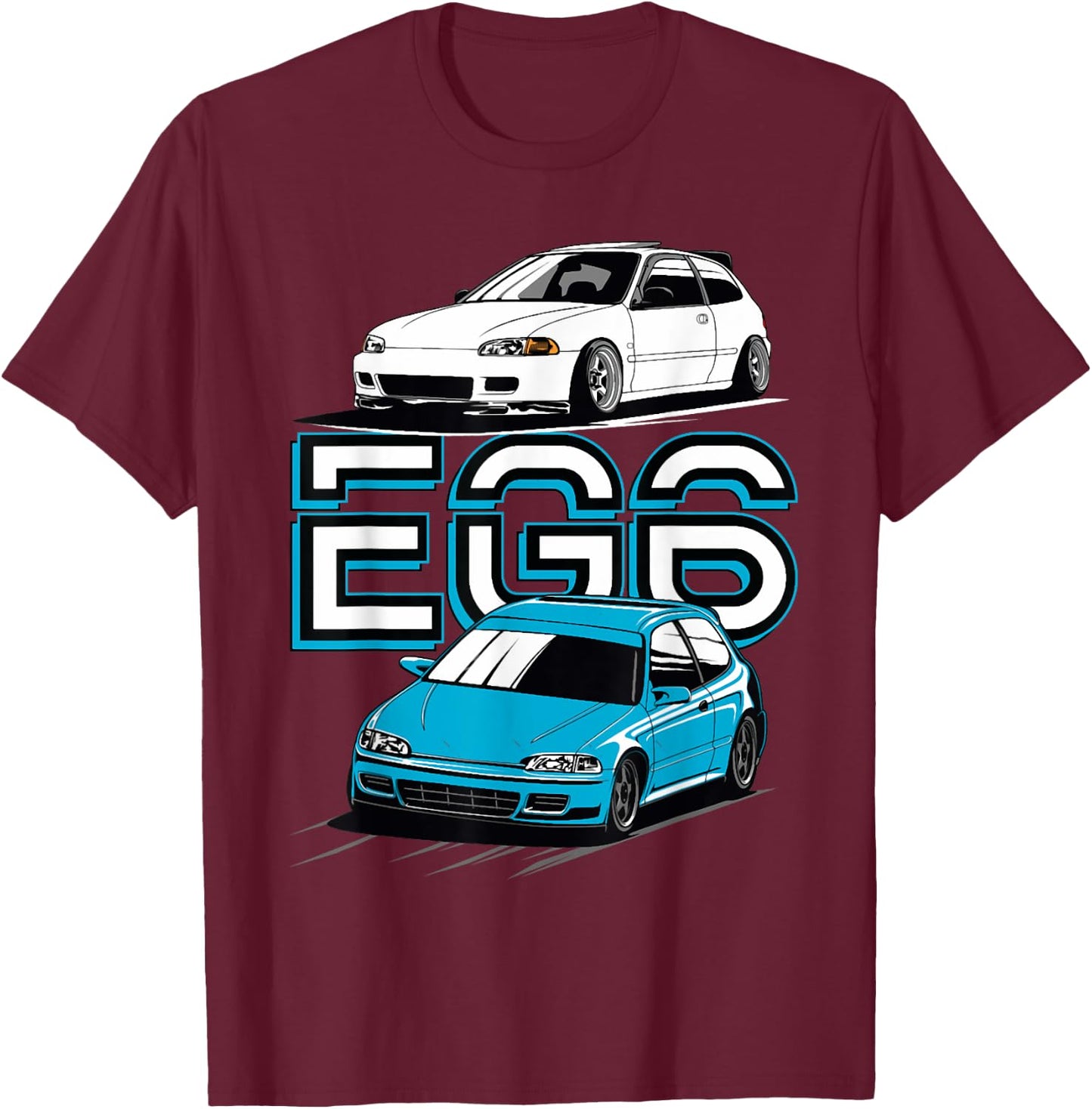 Civic eg6 Japanese car T-Shirt - T-Shirt | Maroon