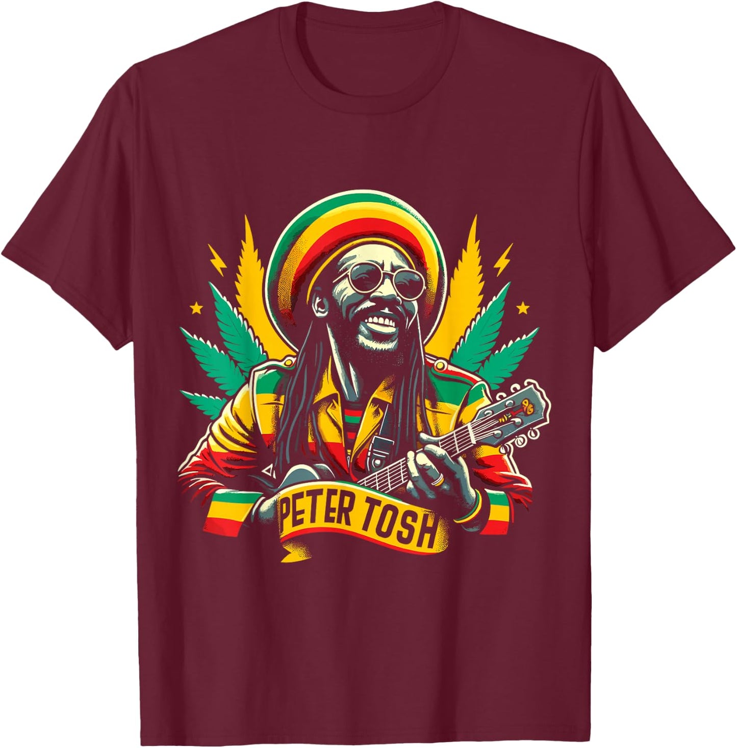 Peter Legacy: Reggae Legend T-Shirt - T-Shirt | Maroon