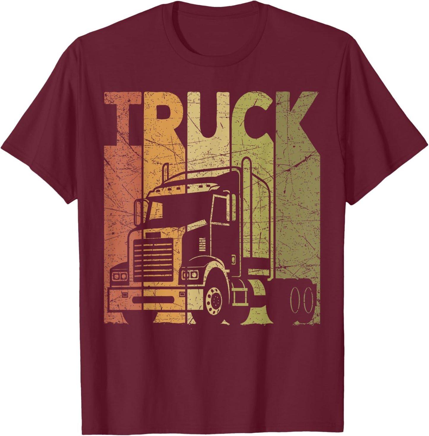 Truck Driver Vintage Trucker Retro Trucking T-Shirt - T-Shirt | Maroon