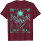 Tarot Card Death Moth Moon and Sun Gothic for Tarot Lover T-Shirt - T-Shirt | Maroon
