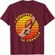 I Survived La Chancla Funny Spanish Mother Mama Spanglish T-Shirt - T-Shirt | Maroon