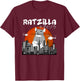 Funny Ratzilla, Japan Mouse T-Shirt - T-Shirt | Maroon