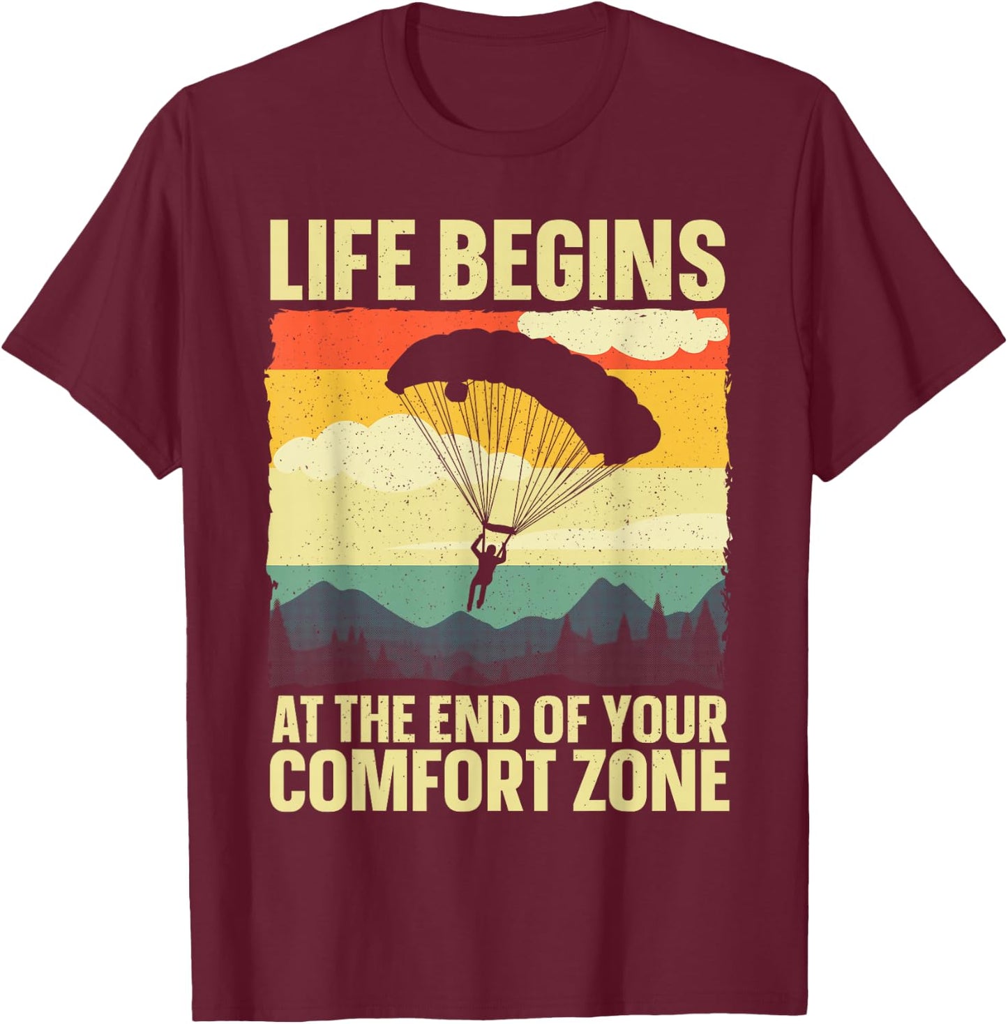 Funny Skydiving Art Women Skydiver Sky Diving Lover T-Shirt - T-Shirt | Maroon