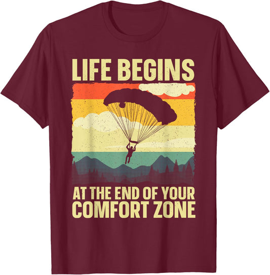 Funny Skydiving Art Women Skydiver Sky Diving Lover T-Shirt - T-Shirt | Maroon