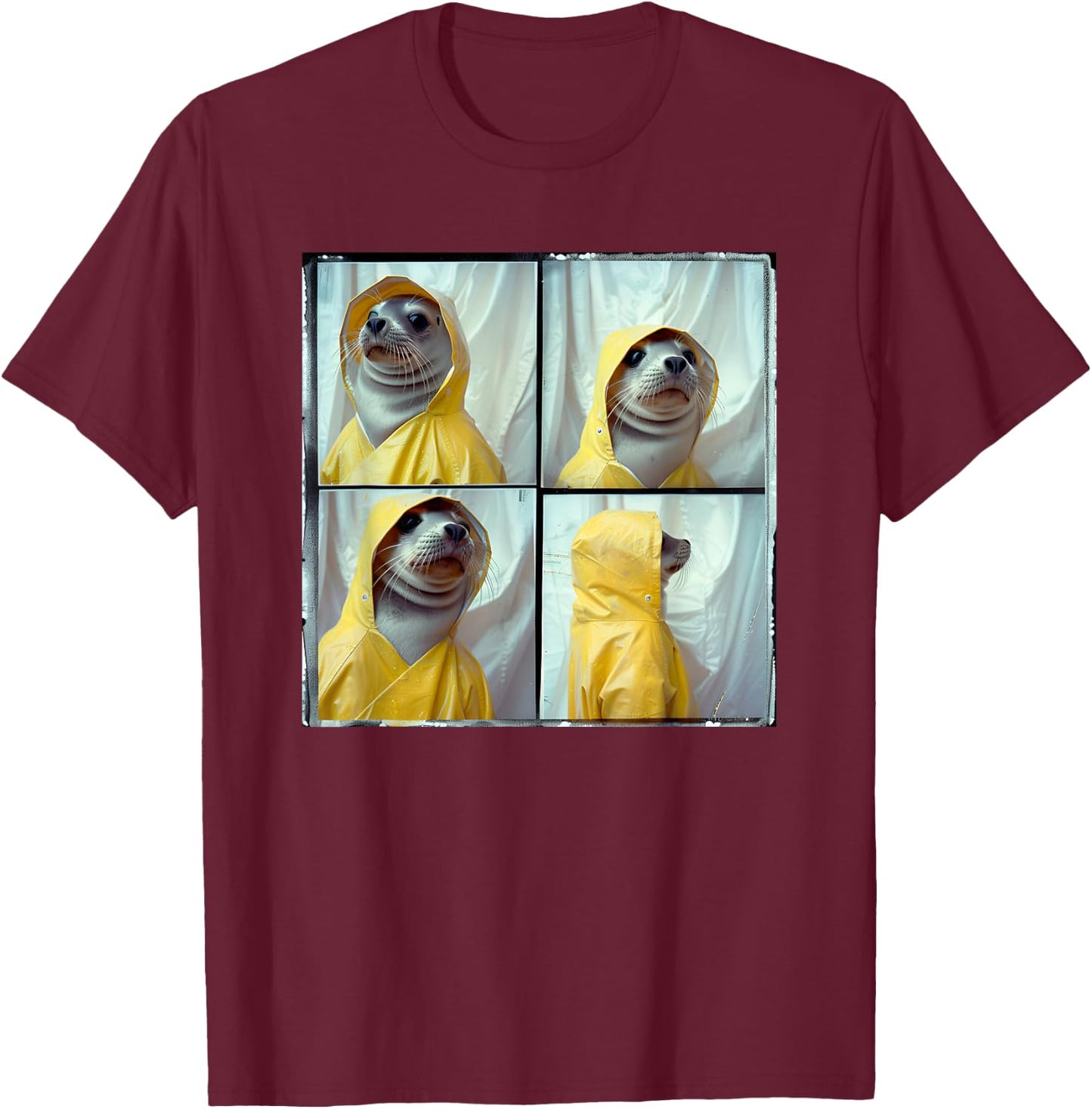 Sea Lion Funny Animal Photobooth Ocean Animal Funny Seal T-Shirt - T-Shirt | Maroon