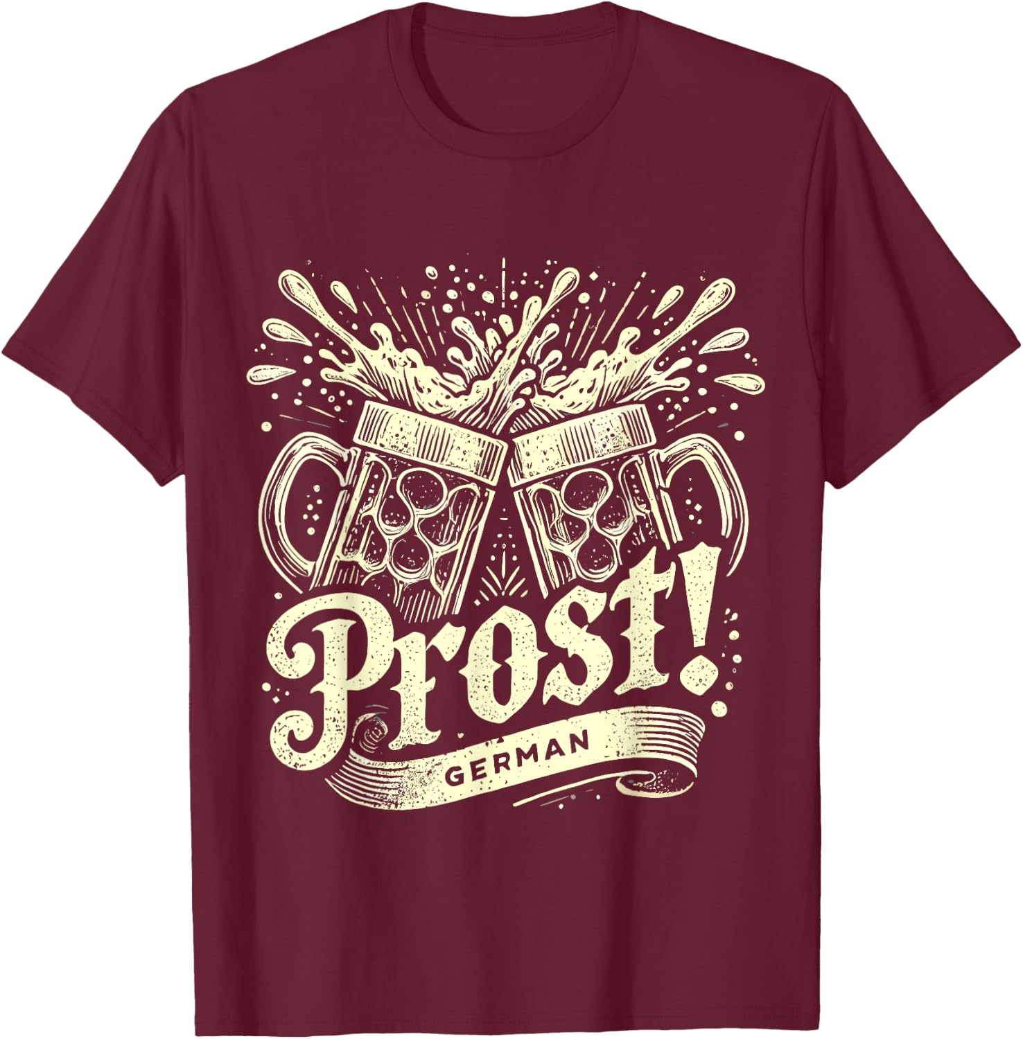 Oktoberfest Germany Prost Beer Octoberfest T-Shirt - T-Shirt | Maroon