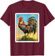 Mexican El Gallo Bingo Card Game Traditional Rooster Card T-Shirt - T-Shirt | Maroon