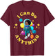 I Can Do Anything African American Boy T-Shirt - T-Shirt | Maroon