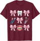 Cute Pink Coquette Bow Dentist Squad Teeth Dental Assistant T-Shirt - T-Shirt | Maroon