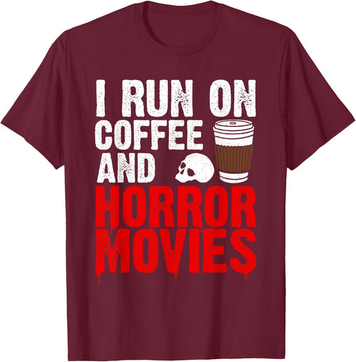 Funny Horror Movie Art Women Coffee Horror Movies