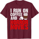 Funny Horror Movie Art Women Coffee Horror Movies T-Shirt - T-Shirt | Maroon