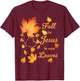 Fall For Jesus He Never Leaves Beautiful Fall Leaves T-Shirt - T-Shirt | Maroon