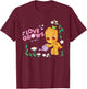 Marvel Valentine’s Day Spring Flower Garden Groot Love Grows T-Shirt - T-Shirt | Maroon