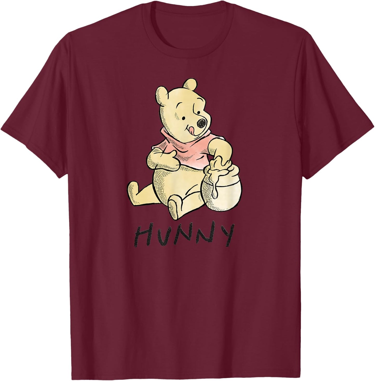 Disney - Winnie The Pooh Hunny T-Shirt - T-Shirt | Maroon