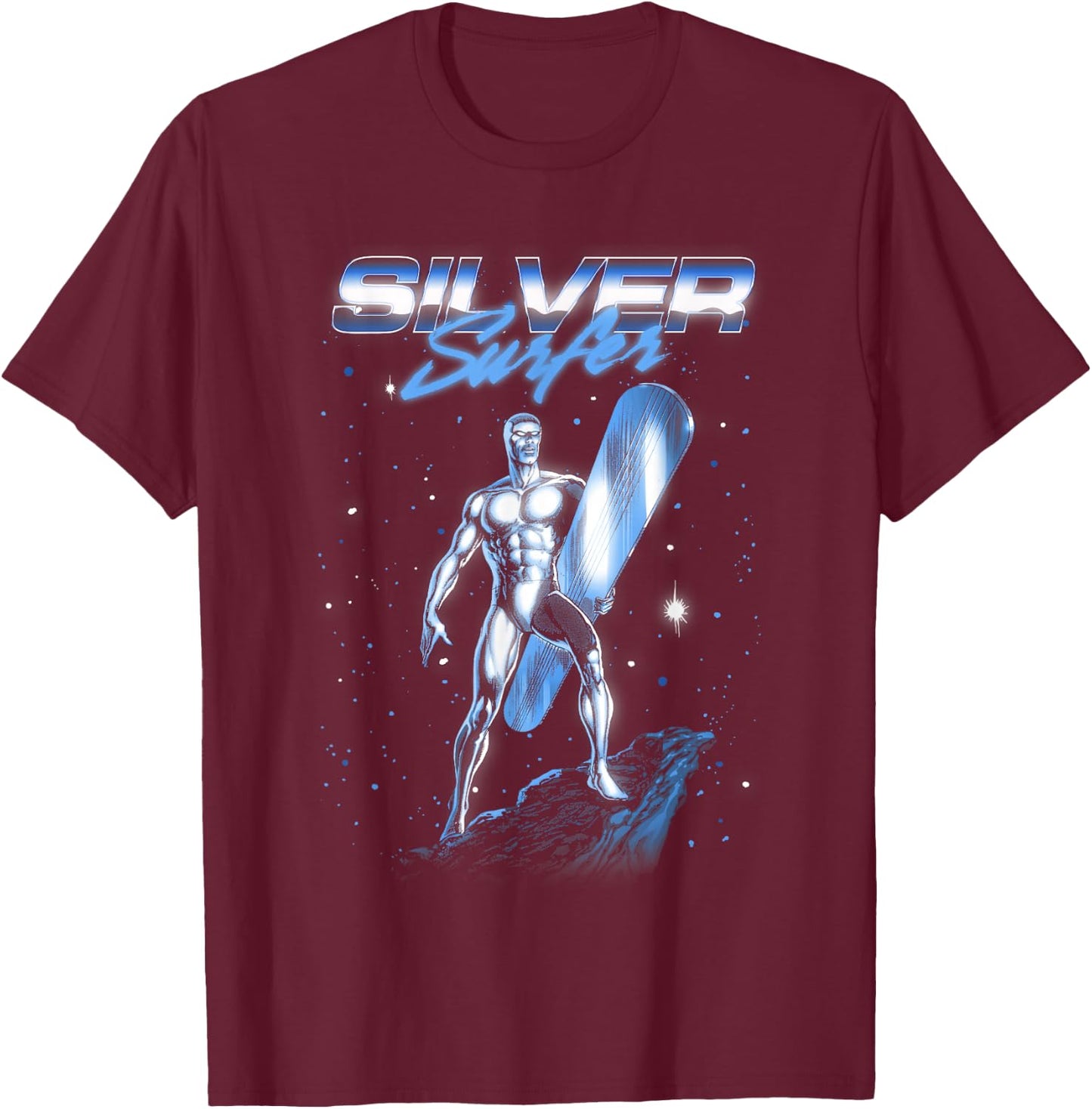 Marvel Comics Silver Surfer Classic Pose T-Shirt - T-Shirt | Maroon