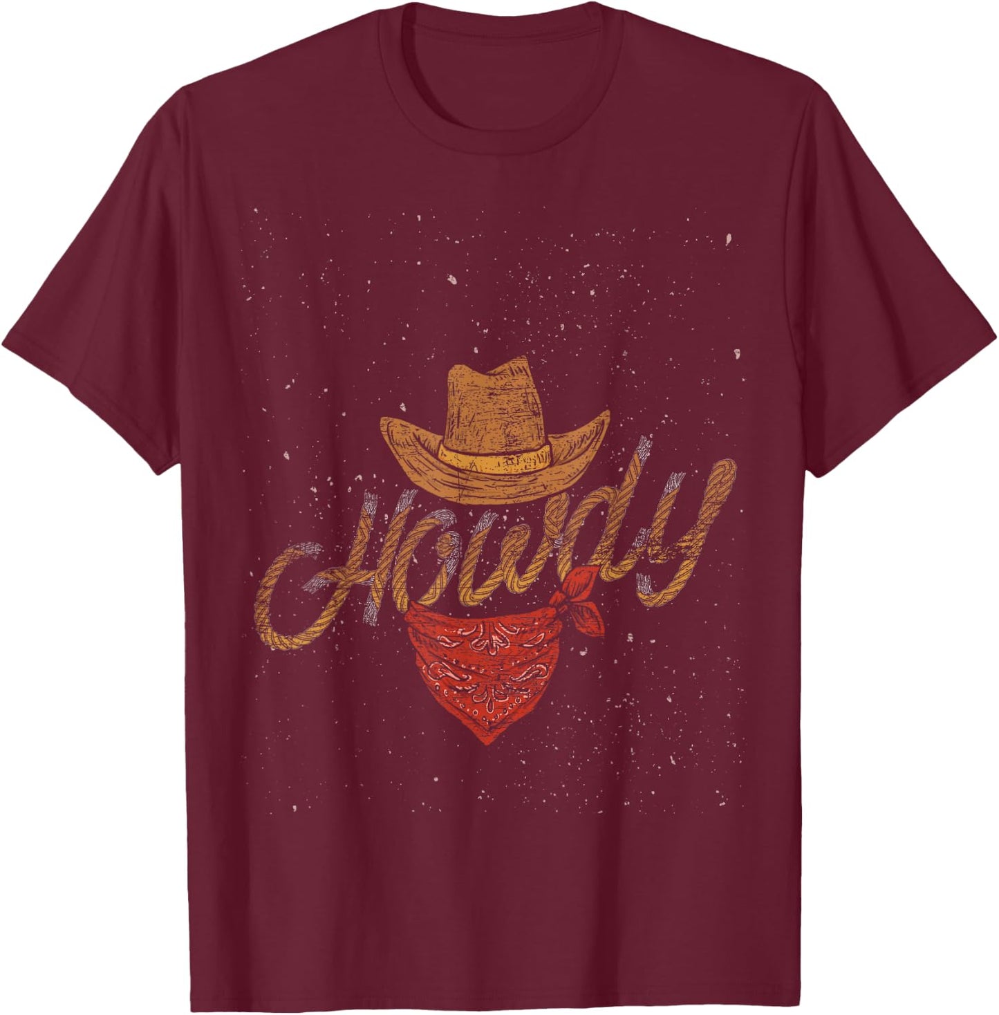 Yeehaw Cowboy Gifts Texas Rodeo Bull Men's Western Black Small T-Shirt - T-Shirt | Maroon