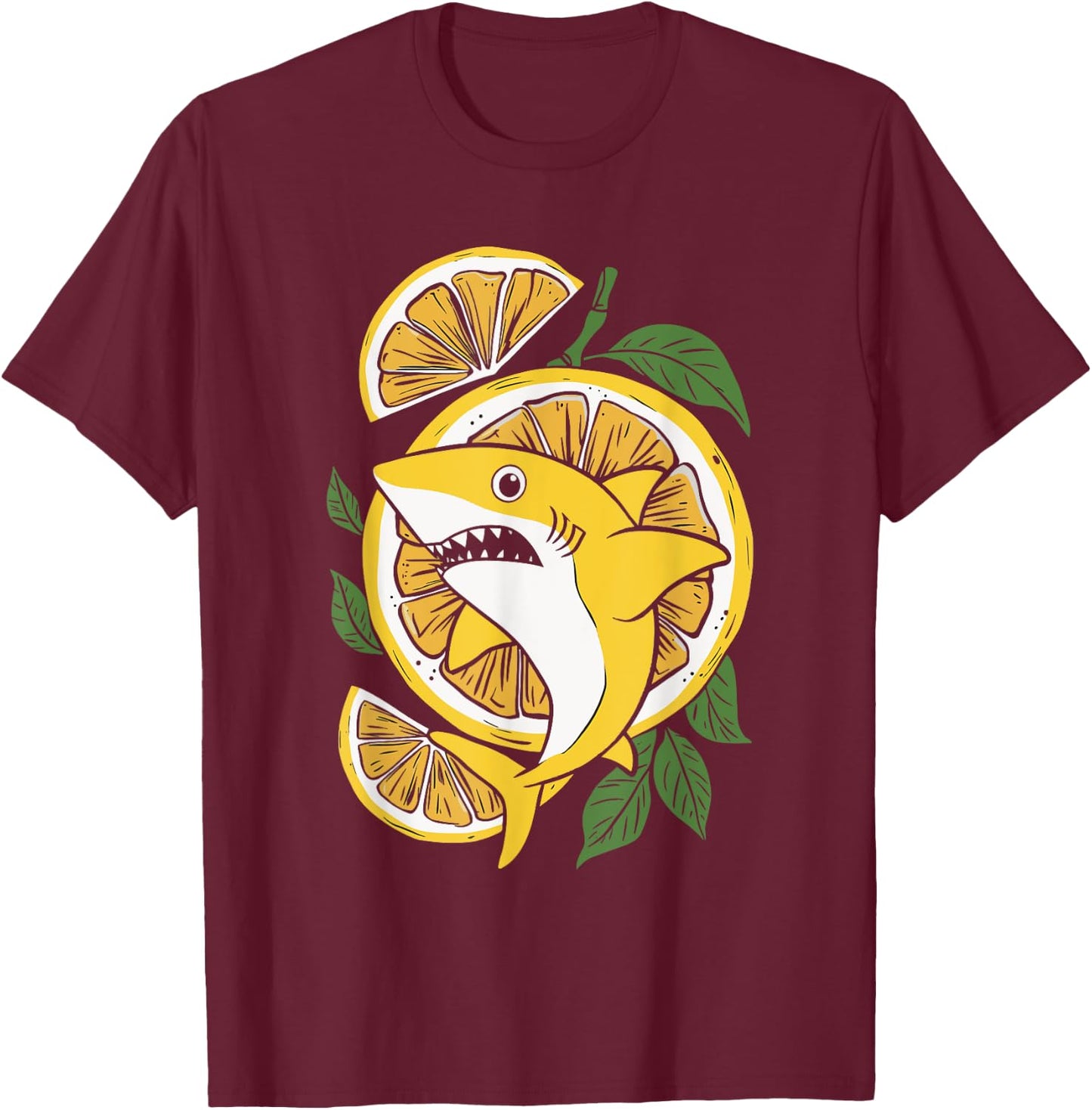 Lemon Shark T-Shirt - T-Shirt | Maroon