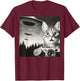 Alien Cat UFO Camera Graphic Alien Feline Photography Men Women T-Shirt - T-Shirt | Maroon