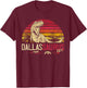 Dallas Saurus Funny Personalized Dinosaur T Rex Name Gift T-Shirt - T-Shirt | Maroon