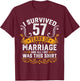 57th Wedding Anniversary shirt Couples Husband Wife 57 Years T-Shirt - T-Shirt | Maroon