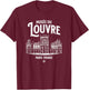 Vintage Musée du Louvre Paris France T-Shirt - T-Shirt | Maroon