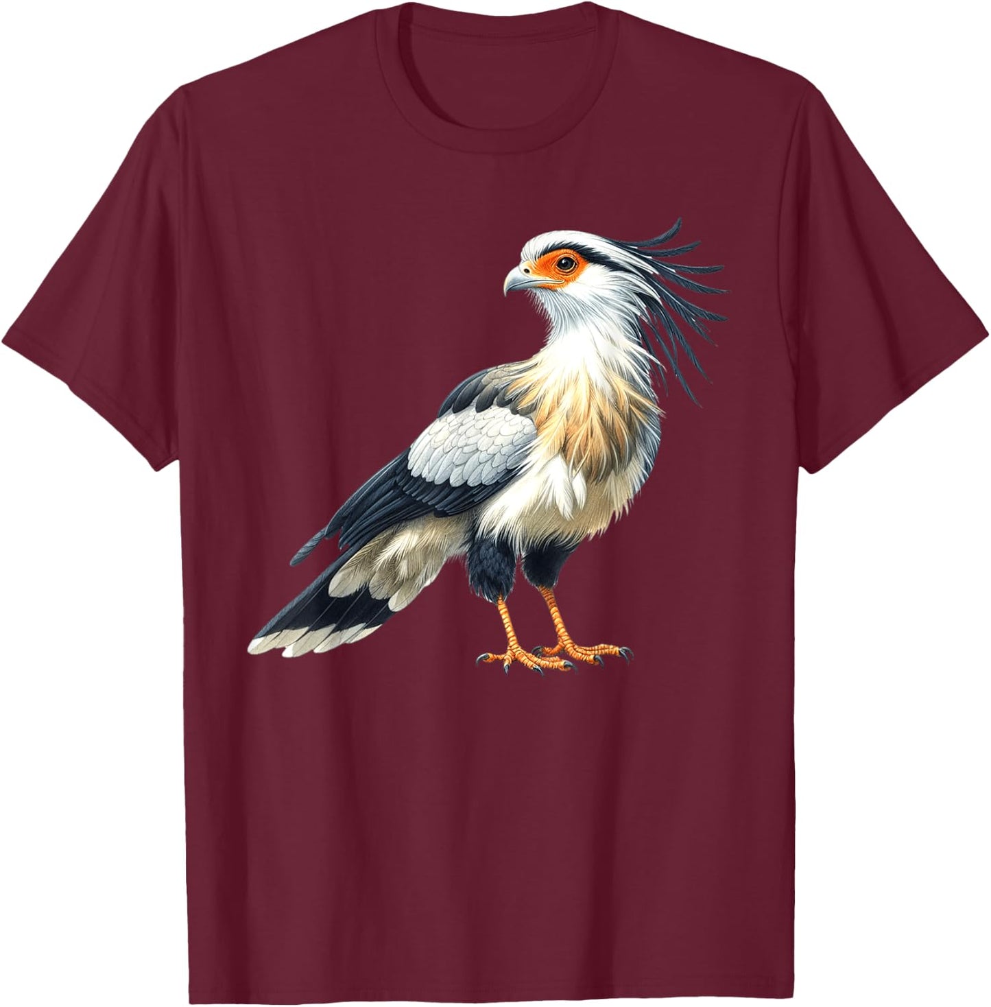 Secretarybird x Secretary Bird T-Shirt - T-Shirt | Maroon