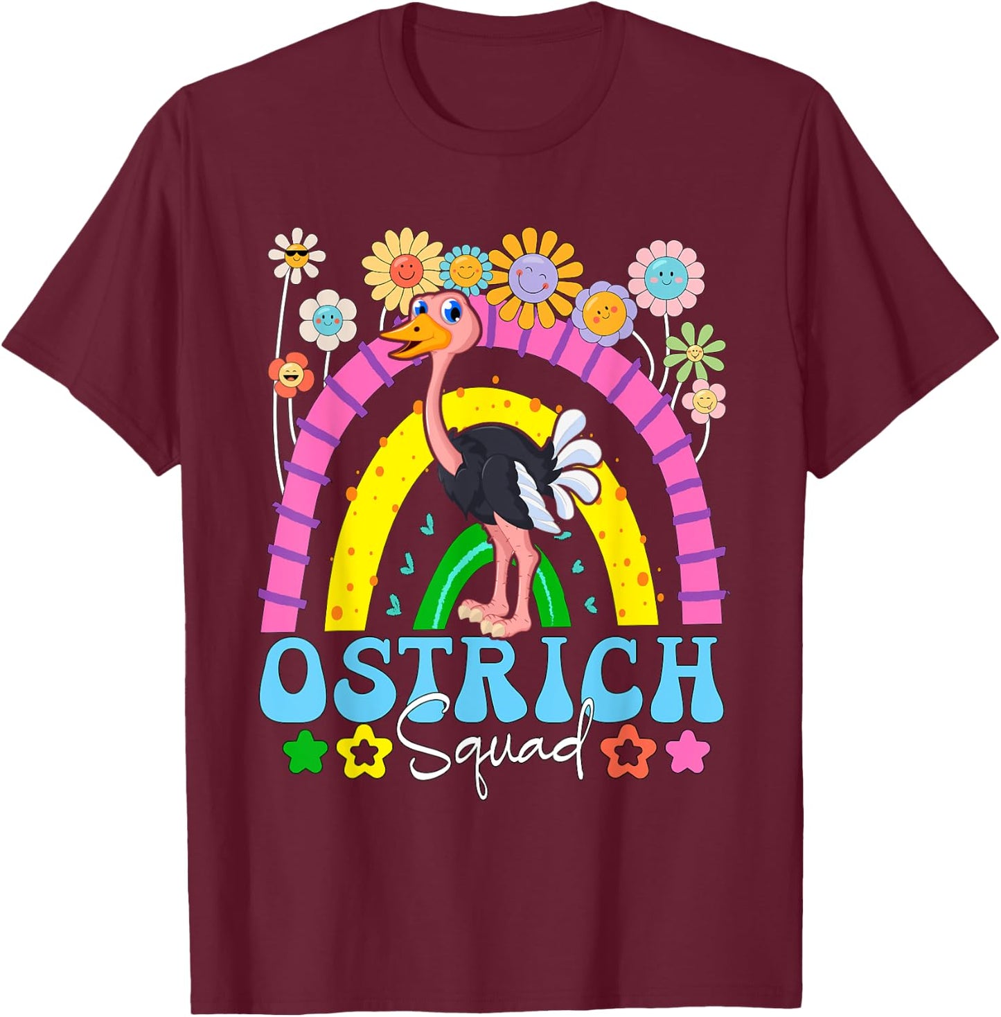 Ostrich Costume Squad Matching Animal Lover Kids Toddler T-Shirt - T-Shirt | Maroon