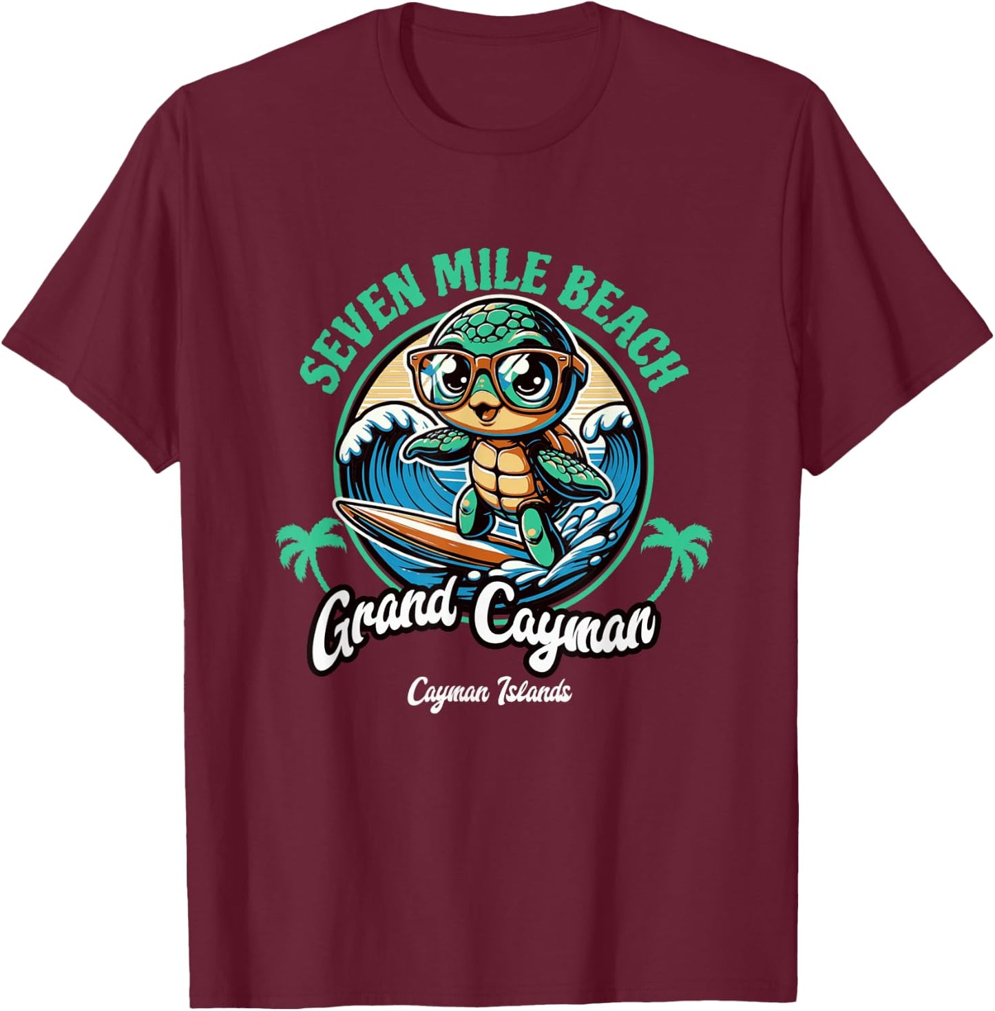 Grand Cayman Seven Mile Beach Cayman Islands Kids T-Shirt - T-Shirt | Maroon