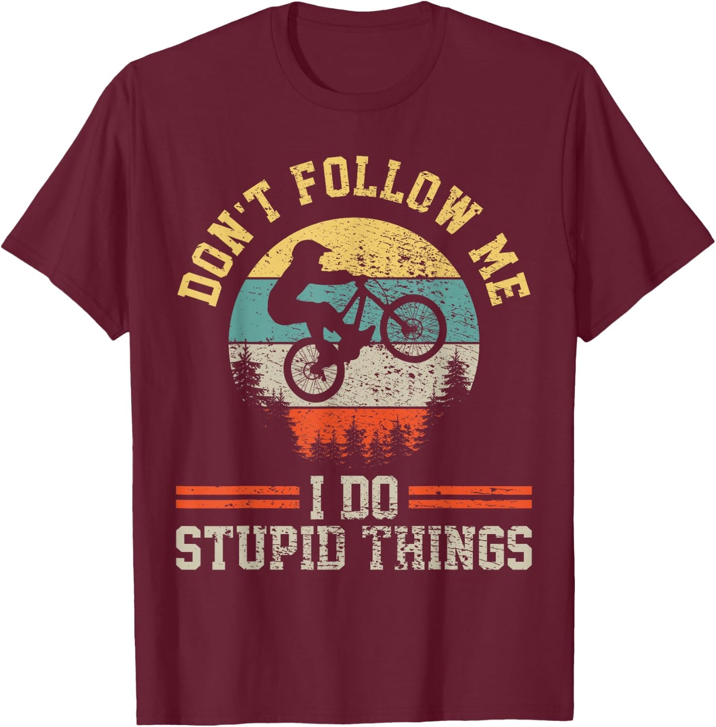 Mountain Bike MTB T-Shirt - T-Shirt | Maroon