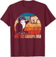 Retro Best Cat Grandpa Ever Funny Fist Bump Granddad Gift T-Shirt - T-Shirt | Maroon