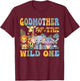 God Mother Of The Wild One 1st Birthday Safari Family T-Shirt - T-Shirt | Maroon