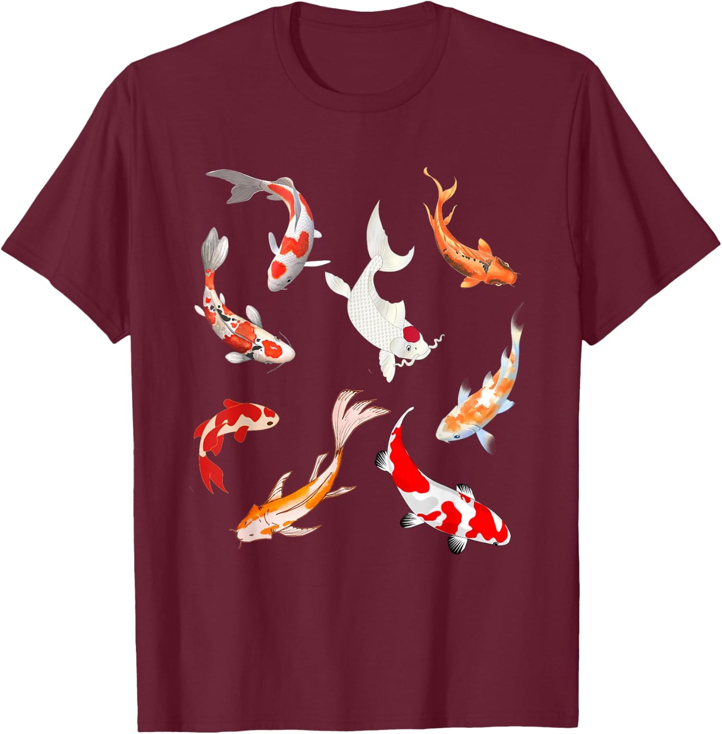 Just A Girl Who Loves Koi fish ornamental fish Fancy carp T-Shirt - T-Shirt | Maroon