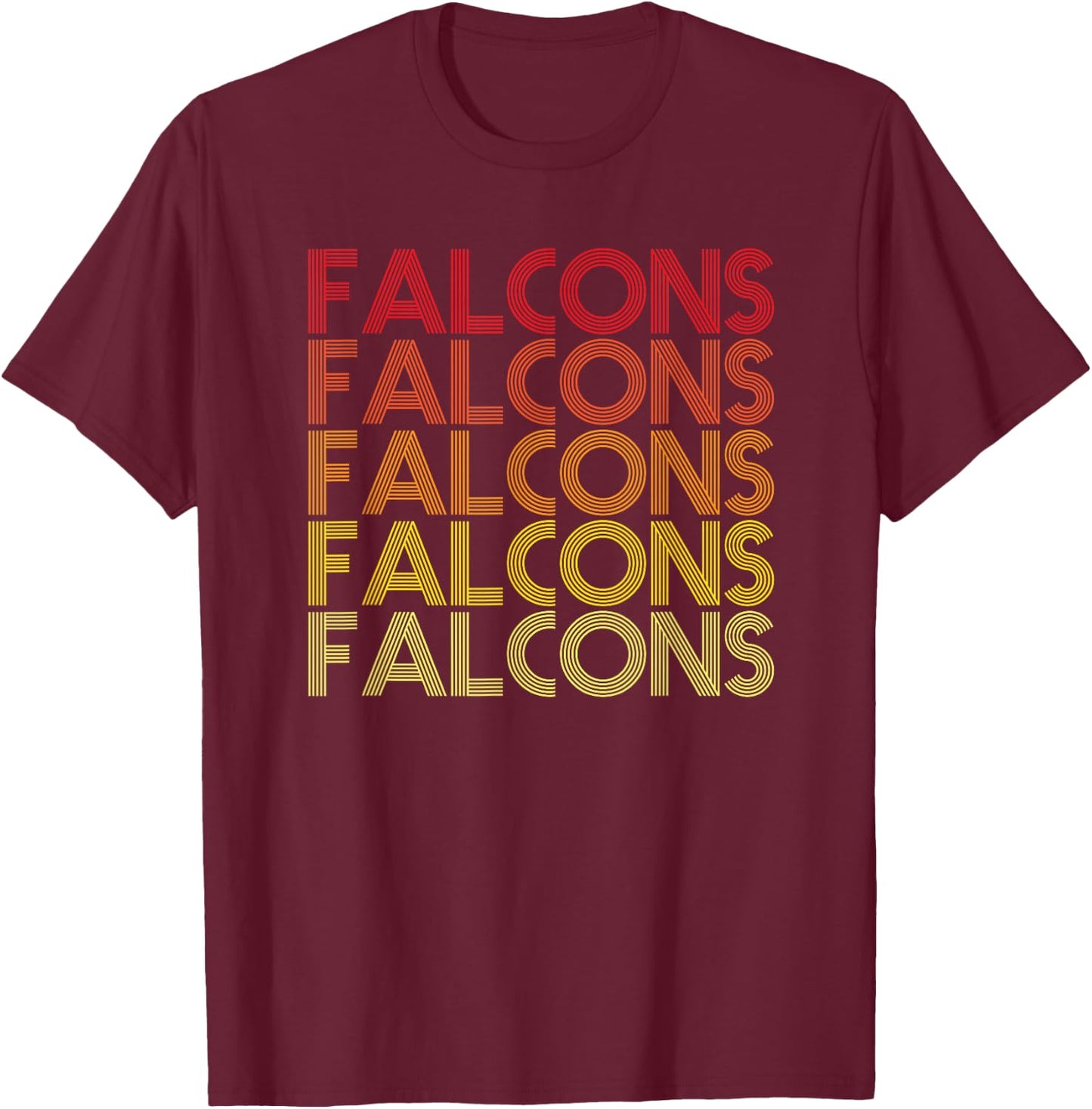 Retro Vintage Falcons T-Shirt - T-Shirt | Maroon