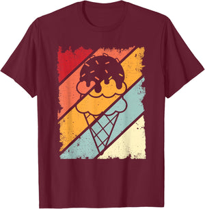Funny Ice Cream with Sprinkles Women Kids Ice Cream T-Shirt - T-Shirt | Maroon