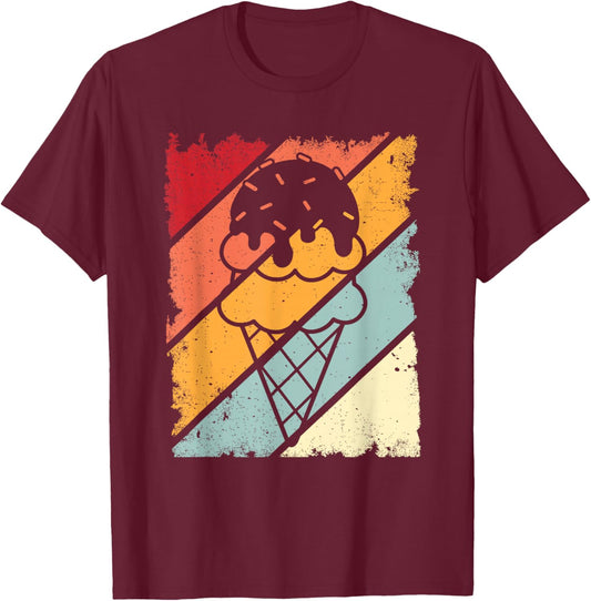 Funny Ice Cream with Sprinkles Women Kids Ice Cream T-Shirt - T-Shirt | Maroon