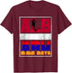 Albania and Armenia Mix Heritage Albanian Armenian Roots T-Shirt - T-Shirt | Maroon