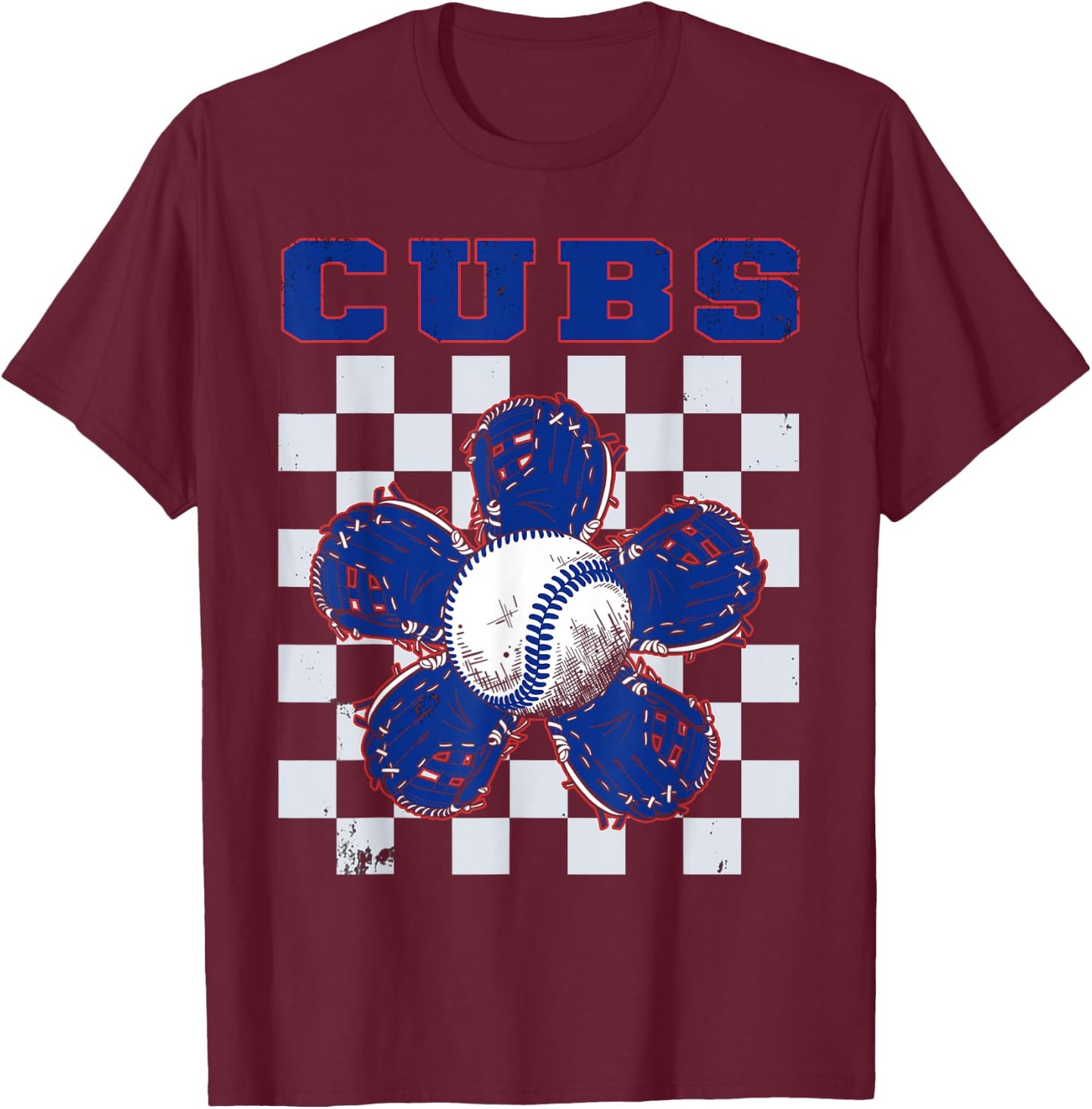 Vintage Cubs Name Throwback Classic Art Cubs Spirit Game Day T-Shirt - T-Shirt | Maroon
