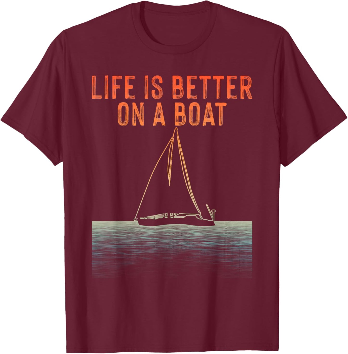 Sailing Design Women Sailor Boating Captain Sailboat T-Shirt - T-Shirt | Maroon