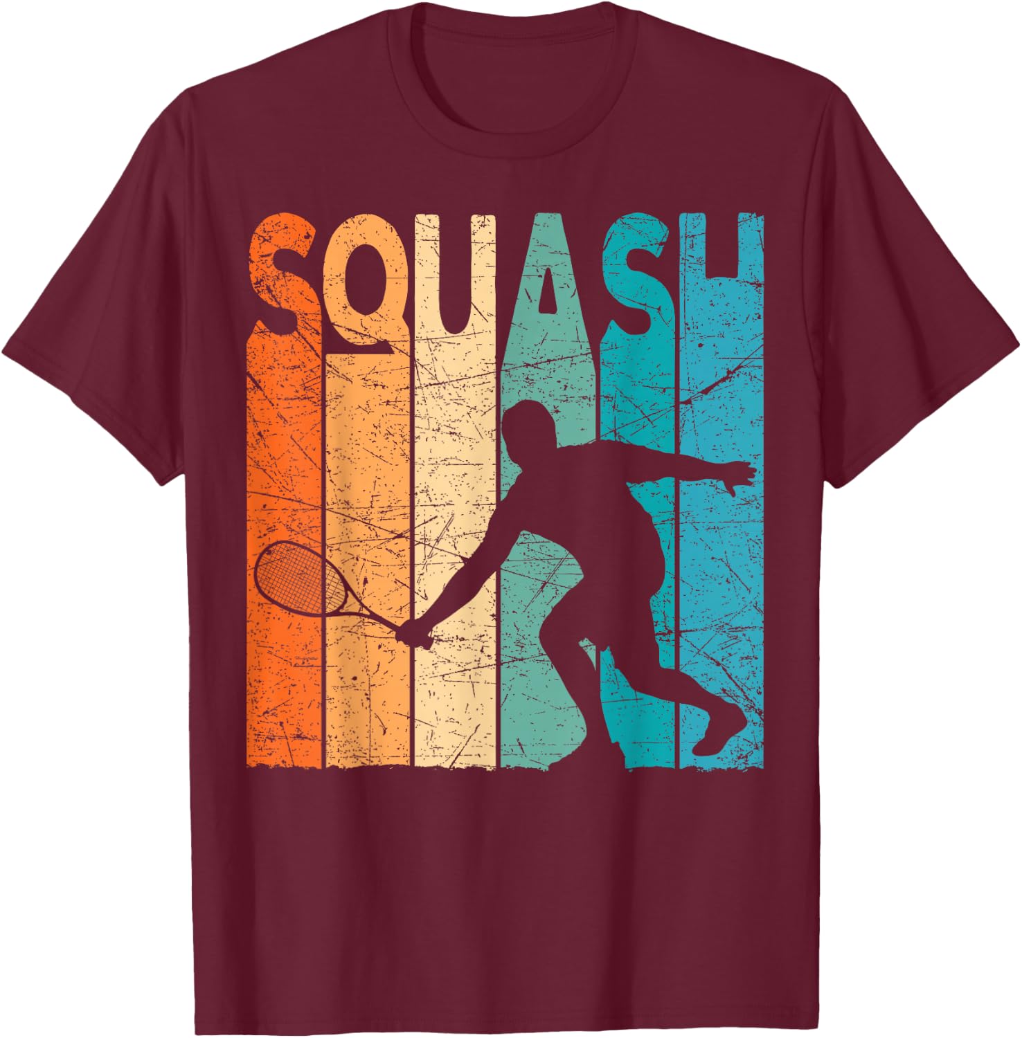 Squash Vintage Squash Player Retro Squash Lover T-Shirt - T-Shirt | Maroon