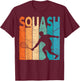 Squash Vintage Squash Player Retro Squash Lover T-Shirt - T-Shirt | Maroon