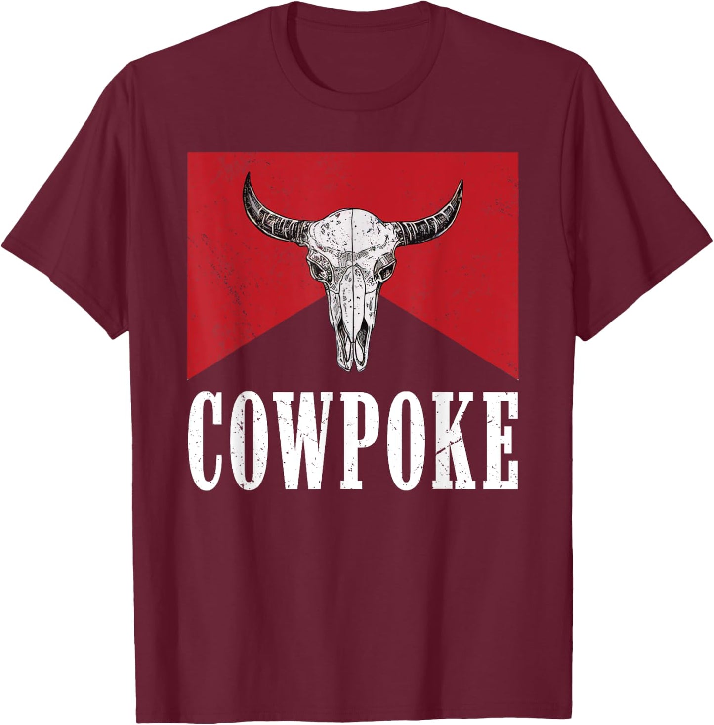 Western Cowpoke, I'm Just a Cowpoke In The Big Rodeo Retro T-Shirt - T-Shirt | Maroon