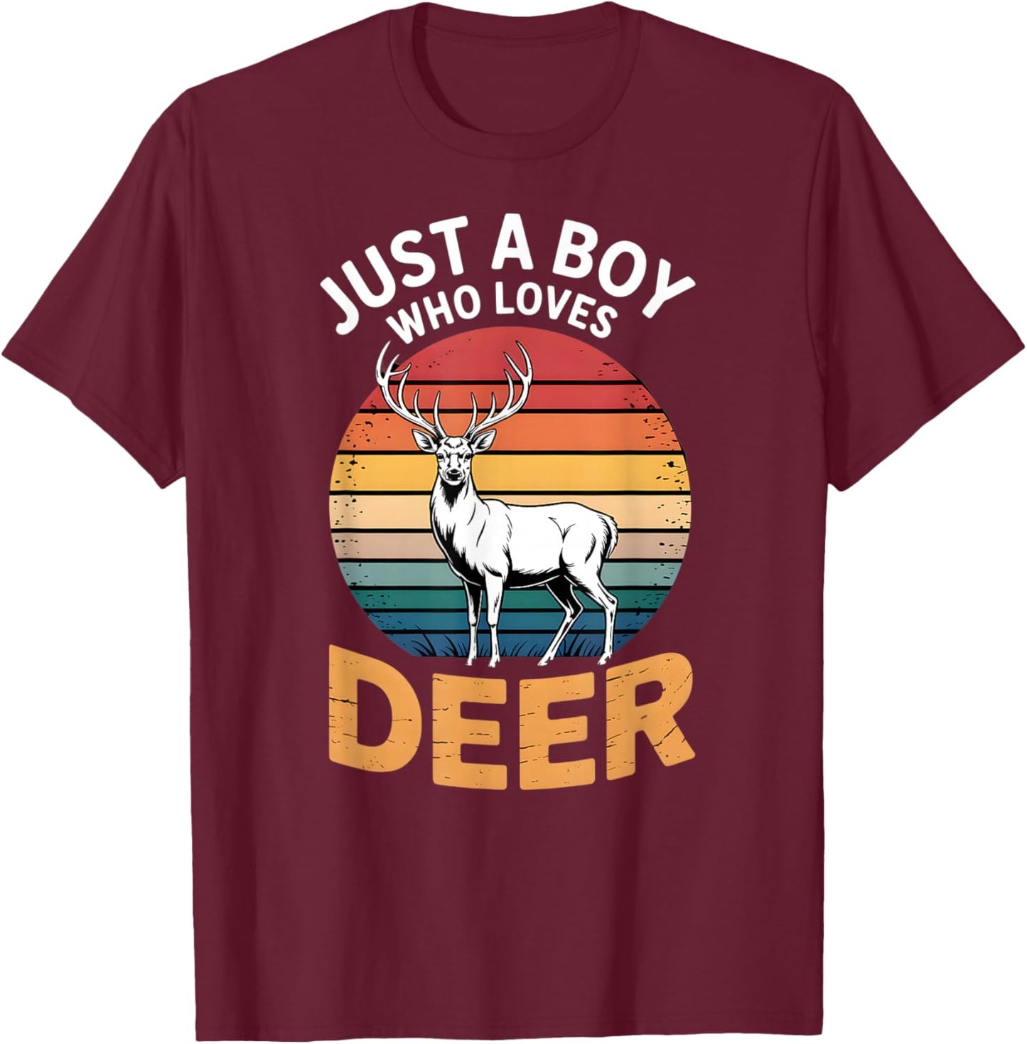 Boys Deer T-Shirt - T-Shirt | Maroon